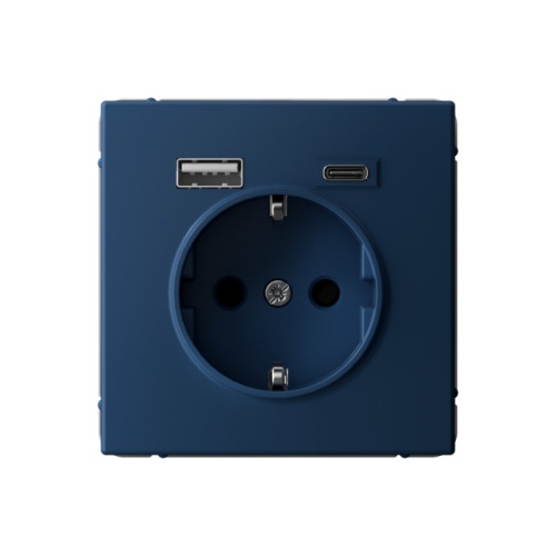ARTGALLERY РОЗЕТКА 16А с 2 USB A+C, 5В/2,4А/3,0А, 2х5В/1,5А, механизм, АКВАМАРИН | код GAL001132 | Systeme Electric