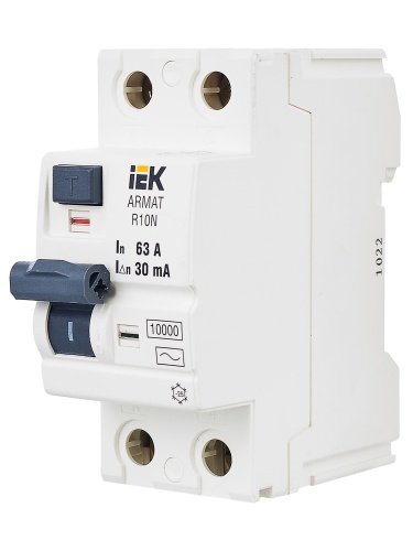 ARMAT Выключатель дифференциального тока R10N 2P 63А 30мА тип AC | код AR-R10N-2-063C030 | IEK фото 10 ARMAT Выключатель дифференциального тока R10N 2P 63А 30мА тип AC | код AR-R10N-2-063C030 | IEK фото 10