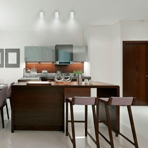 Светильник Basic накладной под лампу GU10 бел. GAUSS HD060 фото 2