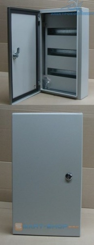 Корпус навесной металлический ЩРН - 36, (ВхШхГ) 520 х 300 х 120 мм, 36 модулей, IP54 (1 шт.) Бирос | код 60436 | БИРОС