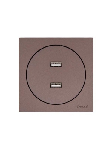 Розетка 2-м СП OSEN USB разъем механизм шоколад LEZARD 743-7388-192 фото 3 Розетка 2-м СП OSEN USB разъем механизм шоколад LEZARD 743-7388-192 фото 3
