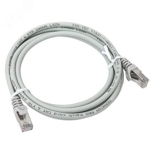 Патч-корд TERACOM PRO Cat.5E экранированный FTP оболочка LSZH серый (5.0м) | код TRP-5EFTP-LSH-5M-GY | EKF Патч-корд TERACOM PRO Cat.5E экранированный FTP оболочка LSZH серый (5.0м) | код TRP-5EFTP-LSH-5M-GY | EKF