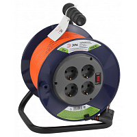 Удлинитель на пластик. катушке 4х30м с заземл. 16А IP20 ПВС 3х1.5 | код Б0043056 | Эра