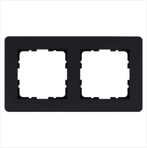 Рамка G-Flex 2-постовая, цвет черный матовый (soft touch) | код G1102PB | Jasmart Рамка G-Flex 2-постовая, цвет черный матовый (soft touch) | код G1102PB | Jasmart