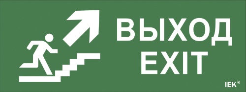 Самоклеящаяся этикетка 240х90мм "Выход/лестница вверх/фигура" для ССА 1005 | код LPC10-1-35-13-VLVVF | IEK