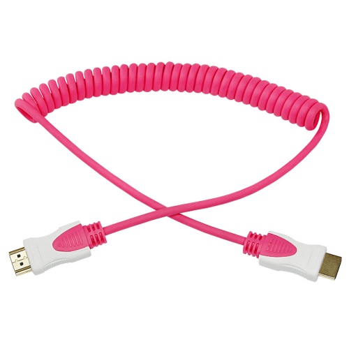 Шнур HDMI - HDMI, длина 2 метра, витой, розовый (GOLD) (PE пакет) REXANT | код 17-7026 | REXANT