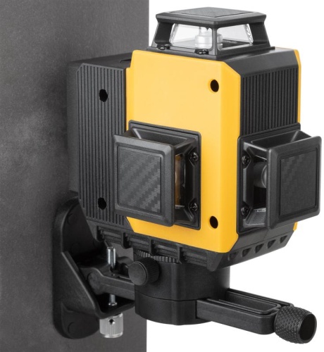 Уровень лазерный аккумуляторный самоуспокаивающийся Li-Ion мультипризменный 3х360град. зел. луч диапазон 20м FIT 18670 фото 3