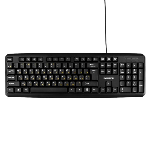 Клавиатура Гарнизон GK-100XL, USB, черный, кабель 2м | код GK-100XL | Гарнизон