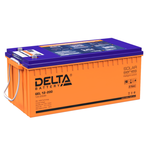 Аккумуляторная батарея GEL 12-200, напряжение 12В емкость 200Ач. Delta | код 4614010140004 | DELTA