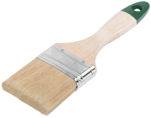 Кисть флейцевая "Хард" натур. светл. щетина дерев. ручка 2.5дюйм (63мм) FIT 01076