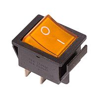 Выключатель клавишный 250В 16А (4с) ON-OFF желт. с подсветкой (RWB-502 SC-767 IRS-201-1) | Код. 36-2333 | Rexant