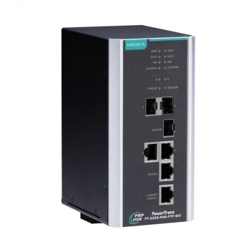 Модуль резервирования PT-G503-PHR-PTP-HV IEC 61850-3 and IEC 62439-3 full Gigabit managed redundancy box, with 3 10/100/1000BaseT(X) ports or 100/1000Base SFP po | код 00-06099396 | MOXA