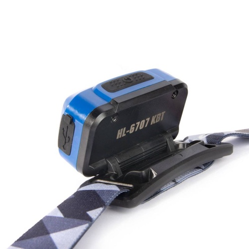 Фонарик налобный HL-6707 серия EXPLORER светодиодный со встроенным аккумулятором | код 103875 | КВТ фото 3