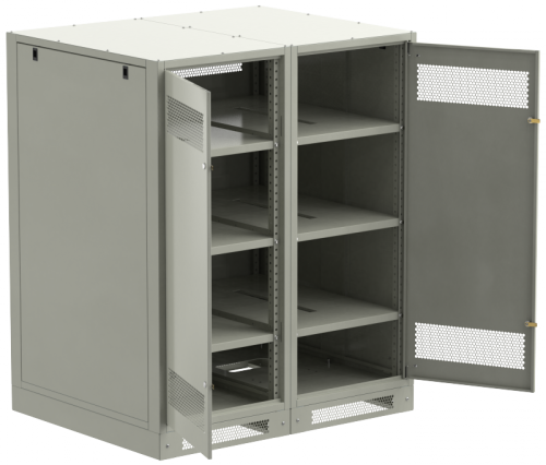 ITK LINEA B Шкаф (пустой) 1450х1200мм дверь двуст. мет. сер. | код LB35-14H29-2M | ITK by IEK