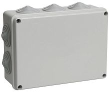 коробка КМ41243 распаячная для о/п 190х140х70 мм² IP44 (RAL7035, 10 гермовводов) | код. UKO11-190-140-070-K41-44 | IEK