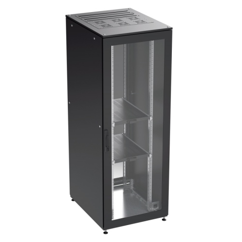 Собранный напольный 19 IT-CQE, 42U 600х1200 двери перф/перф, RAL 9005 | код R5DC4262PFB | DKC