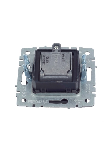 BRITE Розетка двойная TV+SAT РТВ/РСп12-БрГ графит | код BR-AF20-O-K53 | IEK фото 4