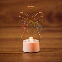 Фигура светодиодная на подставке "Ангел 2D" RGB | код 501-044 | Neon-Night