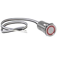 Кнопка сенсорная с подсветкой, без фиксации RUICHI TS19-11C/R/S off-(on) , М19, IP68, нержавеющая сталь | код 114205 | Ruichi
