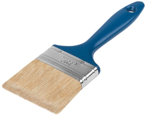 Кисть флейцевая "Модерн" натур. светлая щетина пластиковая ручка 2. 5дюйм (63мм) FIT 01156 фото 2