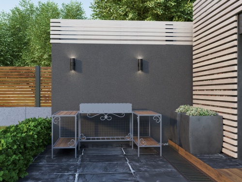 Светильник уличный 5108 настенный 2хGU10 IP65 серый IEK | код LT-UBU0-5108-GU10-2-K03 | IEK фото 4