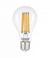 Лампа светодиодная филамент GLDEN-A65S-25ВТ-230-E27-2700 1/10/100 потребляемая мощность 13.5Вт | код 660322 | GENERAL