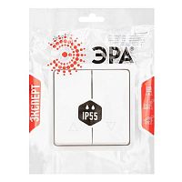 Переключатель Эксперт 11-1528-01 для жалюзи кнопочный IP55, 10АХ-250В, СУ, белый | код Б0063249 | ЭРА