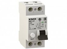 Дифференциальный выключатель нагрузки  ВД1-63 2 полюса, 50А, Тип AC, 300мА | код. 221921 | КЭАЗ