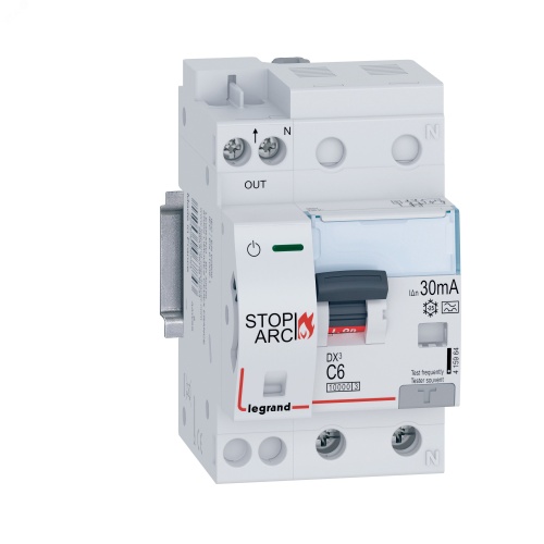 УЗДП DX3 Stop Arc 1P+N C6 10000A 30mA A (с АВДТ) | код 415964 | Legrand