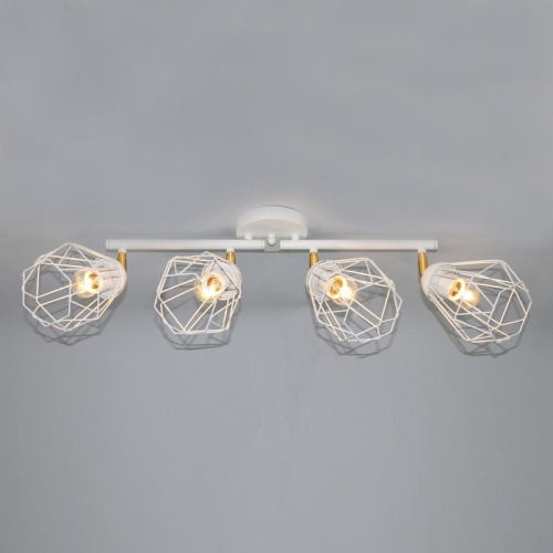 Светильник Кристаль 141 бел. муар НПБ 01-4х60-129 Е27 потолочный | код 1005405222 | Элетех фото 3