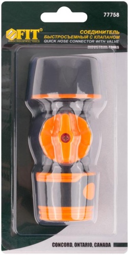 Переходник внешний 1/2 двухкомпонентный с запорным клапаном | код 77758 | FIT фото 3 Переходник внешний 1/2 двухкомпонентный с запорным клапаном | код 77758 | FIT фото 3