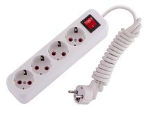 Удлинитель 4х2м с заземл. 16А IP20 с выкл. LEZARD 720-0402-402