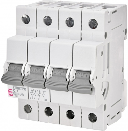 Автоматический выключатель ETIMAT P10 3p+N Z 1A (10kA) | код 270144103 | ETI
