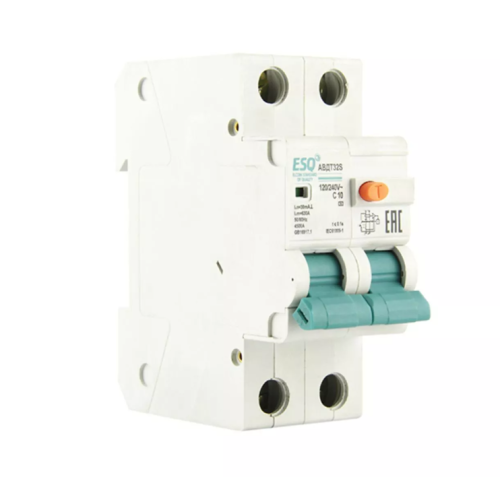 АВДТ-32S 1P+N 63А/300mA/4.5кА/хар-ка С (электр., тип АС) ESQ | код 14.03.06.000018 | ESQ