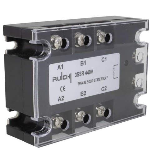 Твердотельное реле RUICHI 3SSR 440V 100A (R)A4 (90-280v), 1000 МОм | код 69431 | Ruichi