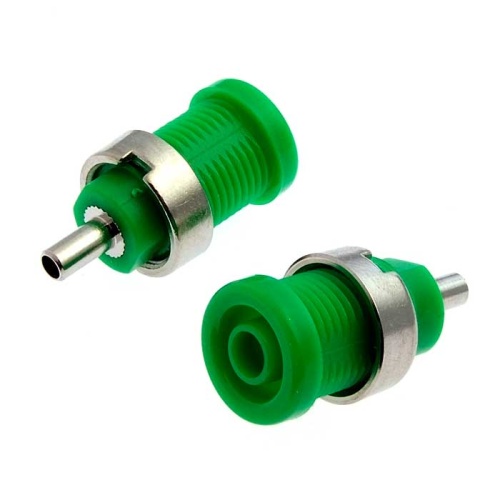 Гнездо RUICHI Z014 4 мм panel jack зелёный, на панель под пайку | код 106934 | Ruichi