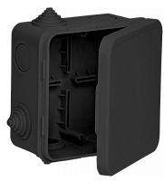 Коробка расп. КМ41256 100х100х50мм о/к IP54 8 вв. черная IEK | код UKO31-100-100-050-K02-54 | IEK