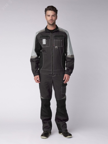 Костюм Формула (ткань Смесовая,240) полукомбинезон, темно-серый светло-серый черный 48-50 182-188 | код 87483622004 | Факел Костюм Формула (ткань Смесовая,240) полукомбинезон, темно-серый светло-серый черный 48-50 182-188 | код 87483622004 | Факел