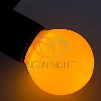 Лампа светодиодная 1Вт 5LED Шар d45 E27 желт. | код 405-111 | Neon-Night