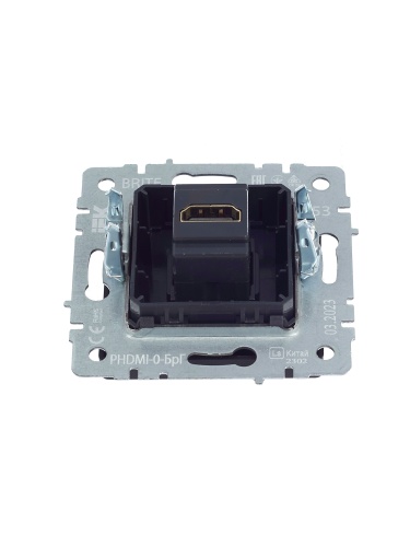 BRITE Розетка HDMI РHDMI-0-БрГ графит | код BR-H10-K53 | IEK фото 4