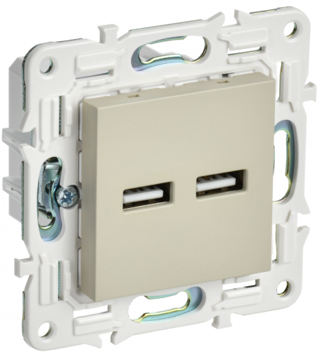SKANDY Роз. USB A+A 3,1А SK-R15B беж. IEK | код SK-U21-D31-K10 | IEK