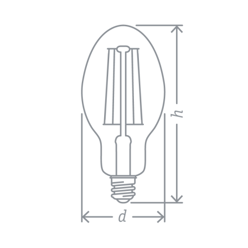 Лампа светодиодная филаментная высокомощная 14 340 NLL-ED120-24-230-840-Е27-CL 24Вт прозрачная 4000К нейтр. бел. E27 (с переходником на E40) 4200лм 176-264В Navigator 14340 фото 4 Лампа светодиодная филаментная высокомощная 14 340 NLL-ED120-24-230-840-Е27-CL 24Вт прозрачная 4000К нейтр. бел. E27 (с переходником на E40) 4200лм 176-264В Navigator 14340 фото 4