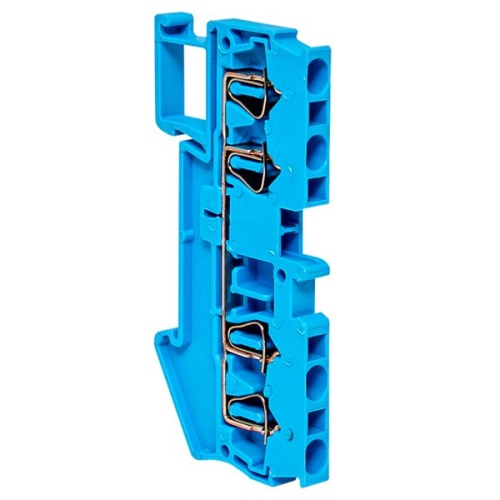 Колодка клеммная пружинная JXB-ST-2.5 31А 4 выводасиняя PROxima | код plc-jxb-st-2.5-4-blue | EKF фото 2