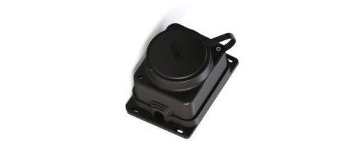 Колодка MultiSet 1х розетка 2К+З 16А/250В IP44 каучуковая черн. | код MST4003BK | Systeme Electric