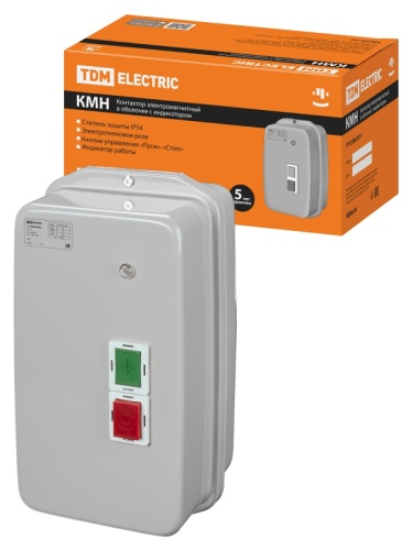 КМН48062 80А в оболочке с индикатором Ue=220В/АС3 IP54 TDM | код SQ0709-0037 | TDM