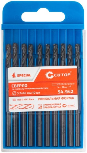 Сверло по металлу Special, HSS-G, 3,2x65/32 мм, 10 шт. | код 54-942 | FIT фото 3 Сверло по металлу Special, HSS-G, 3,2x65/32 мм, 10 шт. | код 54-942 | FIT фото 3