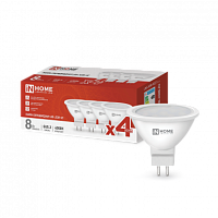 Лампа сд LED-JCDR-VC 4PACK 8Вт GU5.3 4000К 720Лм IN HOME | код 4690612047928 | IN HOME
