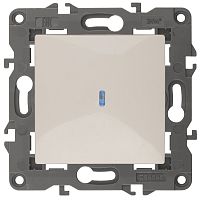Выключатель с подсветкой, 10АХ-250В, Эра Elegance, сл.кость,14-1102-02 | код Б0034216 | ЭРА