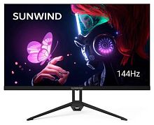 Монитор SunWind 27 SUN-M27BA108 черный IPS 3ms 16:9 HDMI матовая 280cd 178гр/178гр 2560x1440 144Hz G-Sync FreeSync DP QHD 4.2кг | код 1836001 | SUNWIND