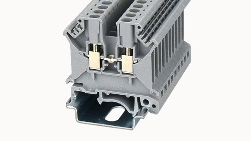 PC2.5-01P-11-00Z(H) Клеммный блок (клеммник) проходной винт. (латун. заж.), на DIN-рельс TS-35/TS-32, сеч. пров. 24-12AWG/ до 2.5 кв.мм, до 600В/20А, Hобщ. = 46 мм, серый изол., шир. 5.2 мм | код 11010000031 | DEGSON